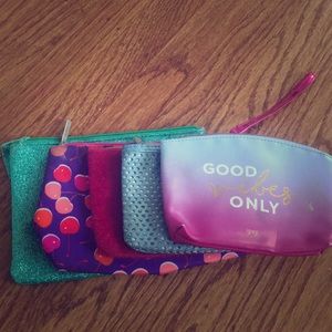 These are 5 mini makeup bags.